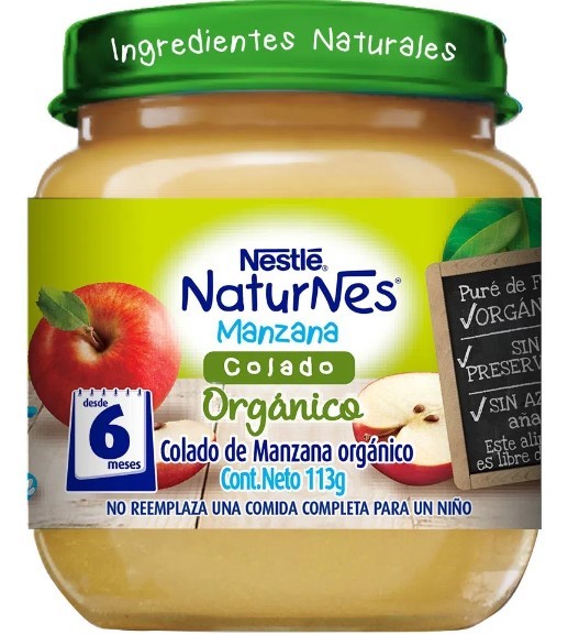 Colado Manzana Orgánico Naturnes Nestle 113 g