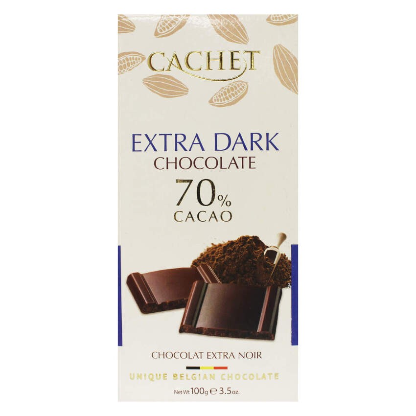 Barra Chocolate Extra Negro 70 Cachet 100 g