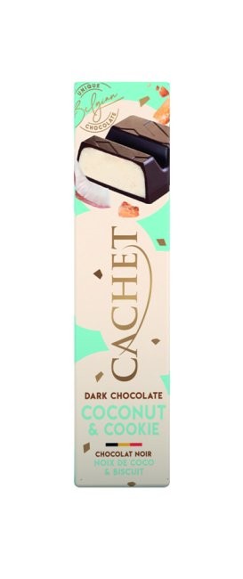 Barra Chocolate Negro Coconut & Cookie Cachet 45 g