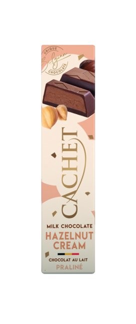 Barra Chocolate Leche Crema de Avellana Cachet 47 g