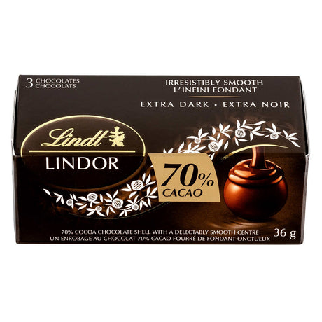 Chocolate Trufas Extra Negro 70 Lindt 12 un x 36 g