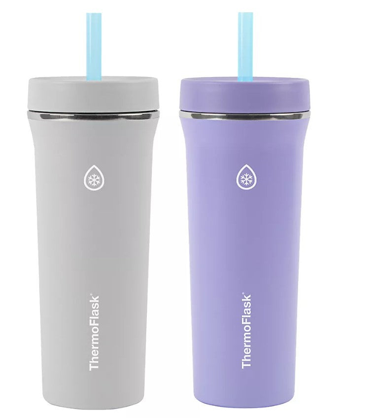 Vasos Herméticos Tumbler Violeta-Blanco Thermoflask 2 un