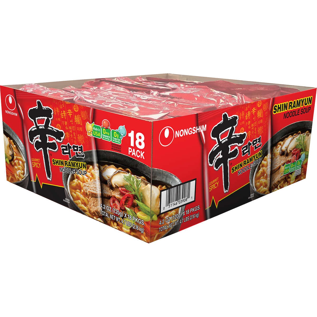 Sopa Fideos Shin Ramyun Nongshim 18 un x 120 g