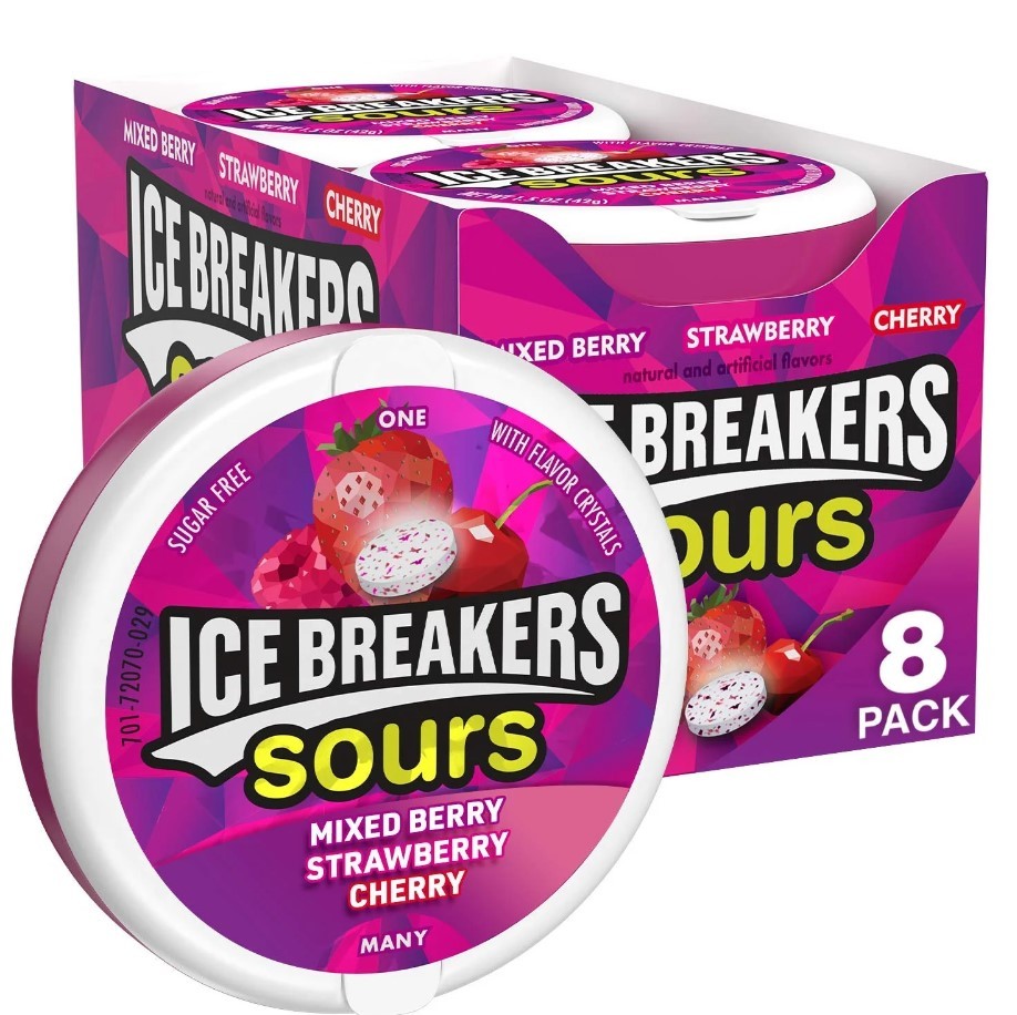 Caramelos Ácidos sin Azúcar Berry Ice Breakers 8 un x 36 g