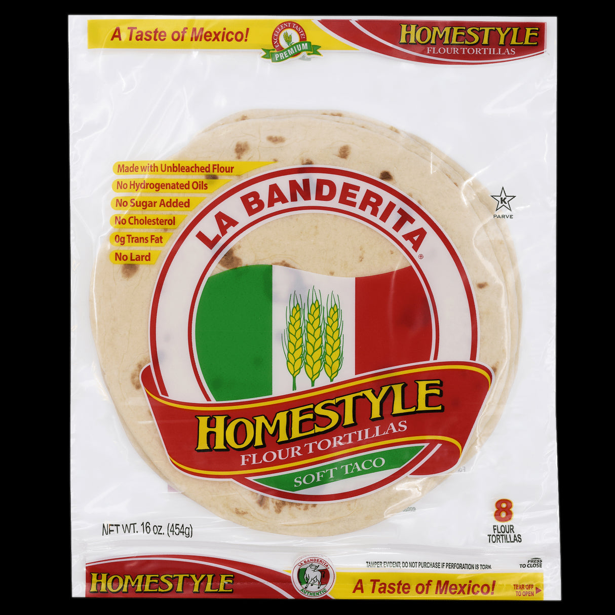 Tortillas 8" Caseras La Banderita 454 g