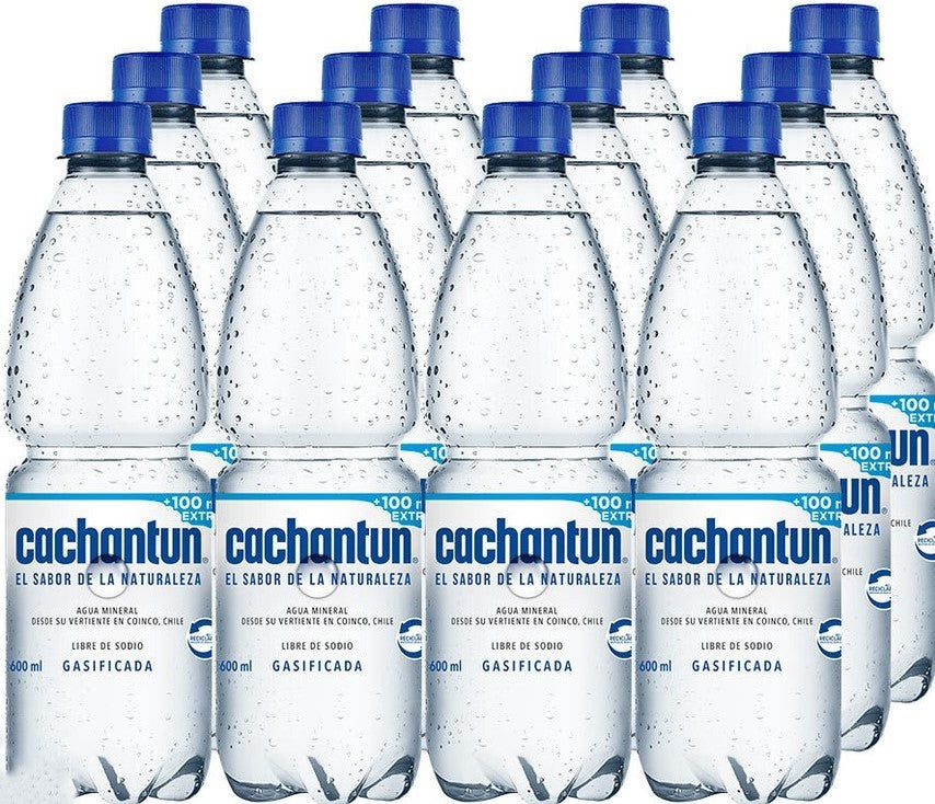 Agua Mineral con Gas Cachantun 12 un x 600 ml