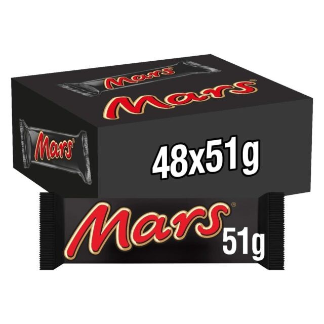 Barras Chocolate Mars 48 un x 51 g