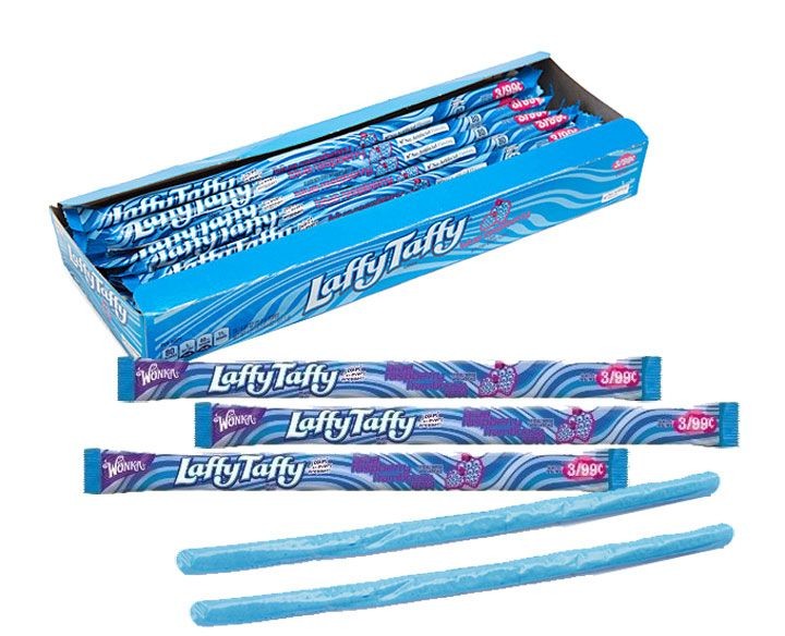 Masticables Ropes Frambuesa Azul Laffy Taffy 24 un x 23 g