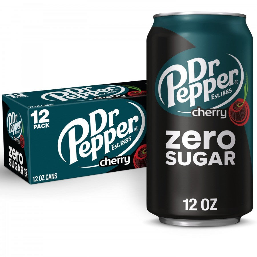 Bebida Zero Cherry Lata Dr. Pepper 12 un x 355 ml