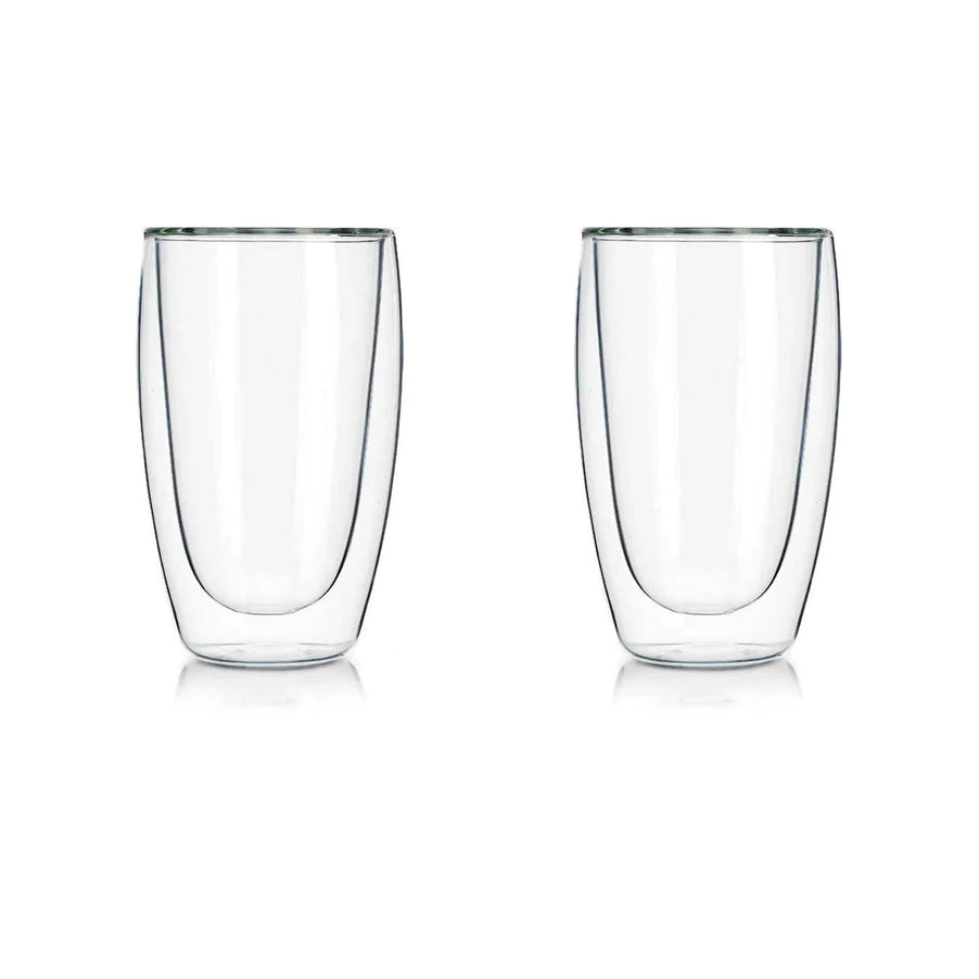 Set 2 Vasos Double Wall Glass 400 ml Aramoro 2 un