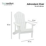 Silla Adirondack White Classic Sunseeker 1 un