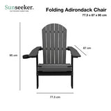 Silla Plegable Adirondack Black Sunseeker 1 un