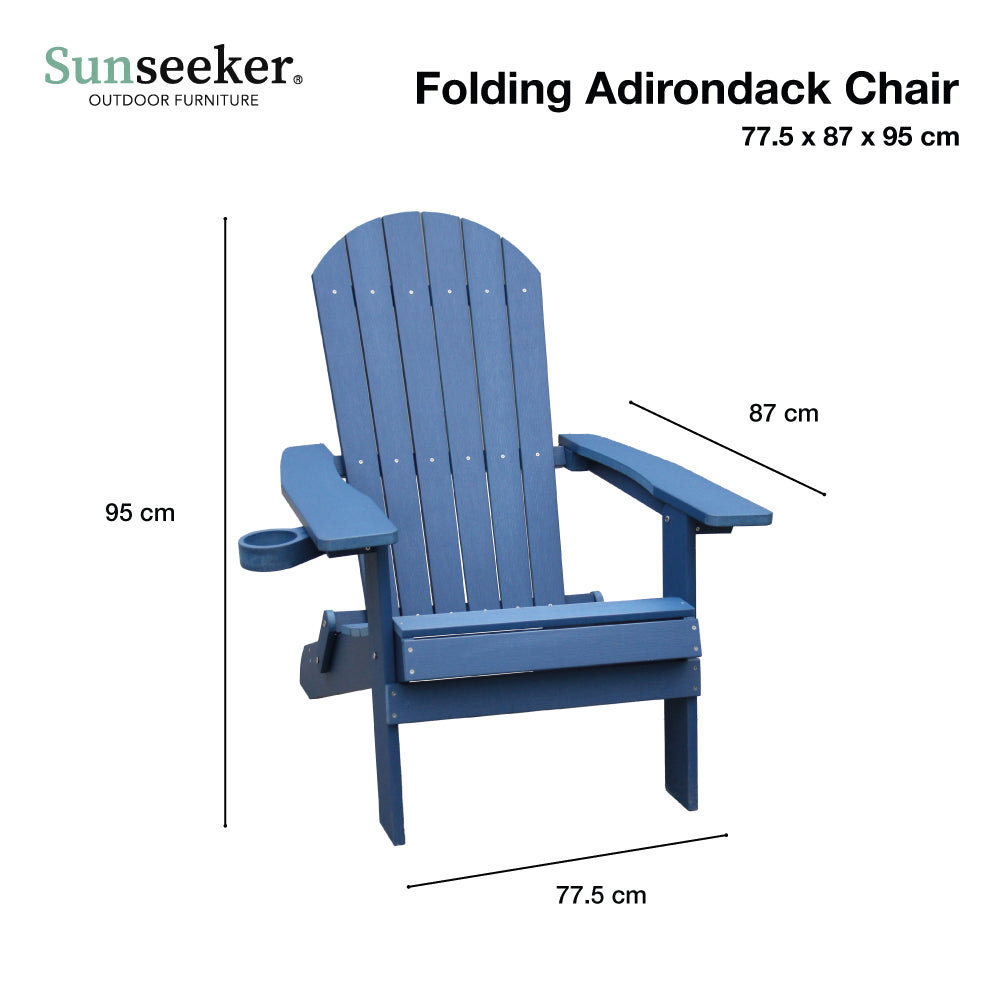 Silla Plegable Adirondack Navy Blue Sunseeker 1 un