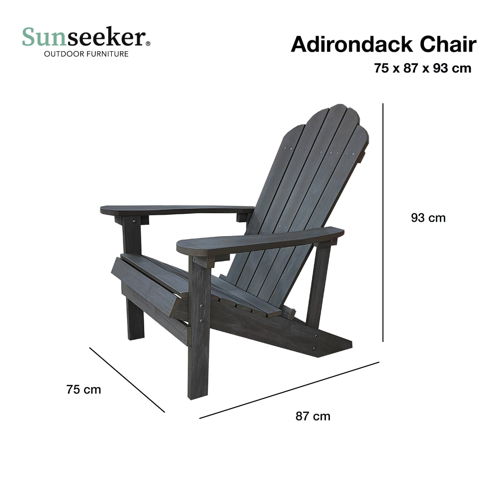 Silla Adirondack Charcoal Gray Classic Sunseeker 1 un