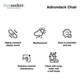 Silla Adirondack White Classic Sunseeker 1 un