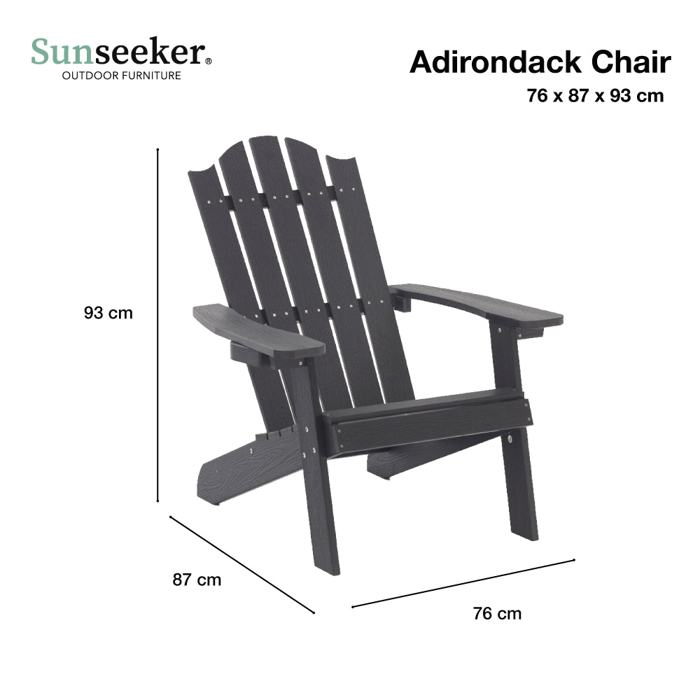 Silla Adirondack Charcoal Gray Original Sunseeker 1 un