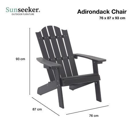 Silla Adirondack Charcoal Gray Original Sunseeker 1 un