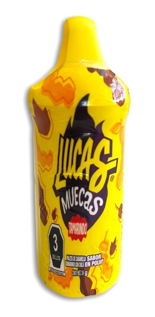 Chupete de Caramelo Enchilado Tamarindo Lucas Muecas 24 g