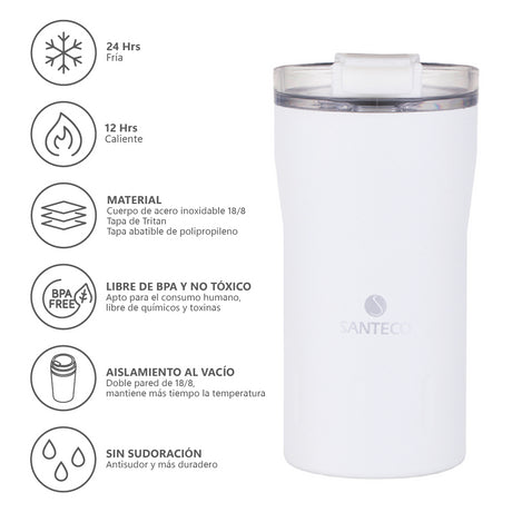 Tumbler KARIBA Milk White 350 ml Santeco 1 un