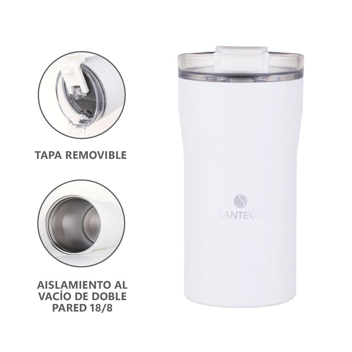 Tumbler KARIBA Milk White 350 ml Santeco 1 un