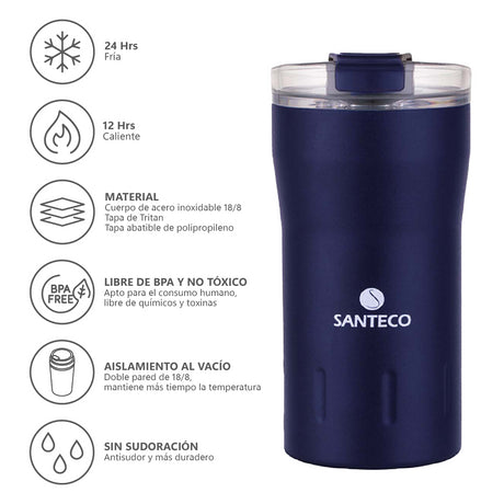 Tumbler KARIBA Midnight Blue 350 ml Santeco 1 un