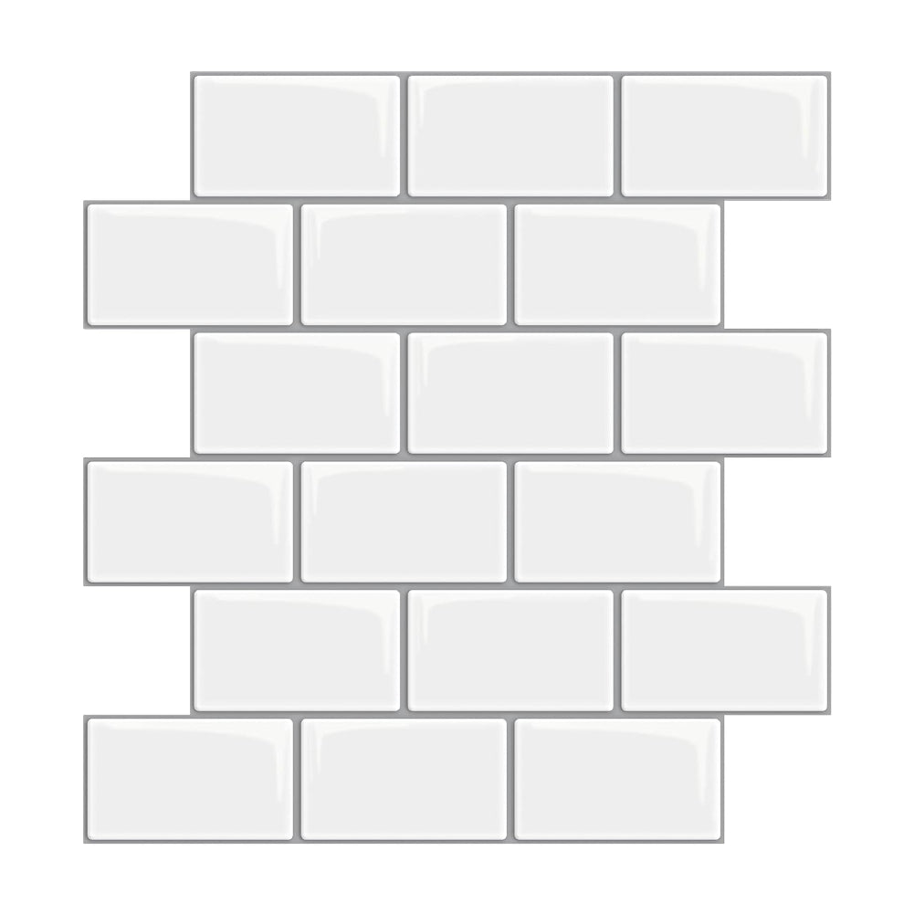 Azulejos Peel and Stick White Rect 2MM Home Logics 5 un