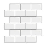 Azulejos Peel and Stick White Rect 2MM Home Logics 5 un