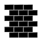 Azulejos Peel and Stick Black Rect 2MM Home Logics 5 un