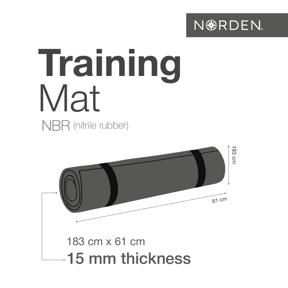 Training Mat Black 15 mm Norden 1 un