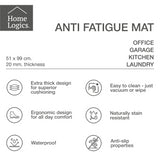 Alfombra Anti Fatiga Gray 20mm Home Logics 1 un