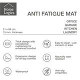 Alfombra Anti Fatiga Black 19mm Home Logics 1 un