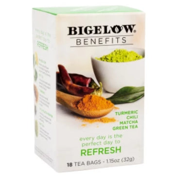 Té Verde Matcha Cúrcuma Ají Benefits Refresh Bigelow 23 g