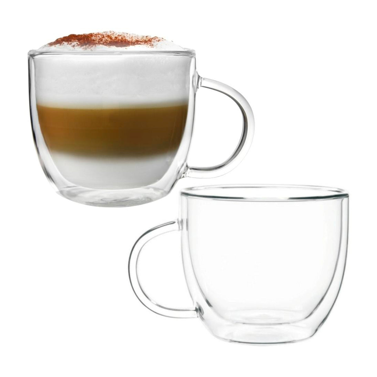 Taza Double Wall Glass 350 ml Aramoro 6 un