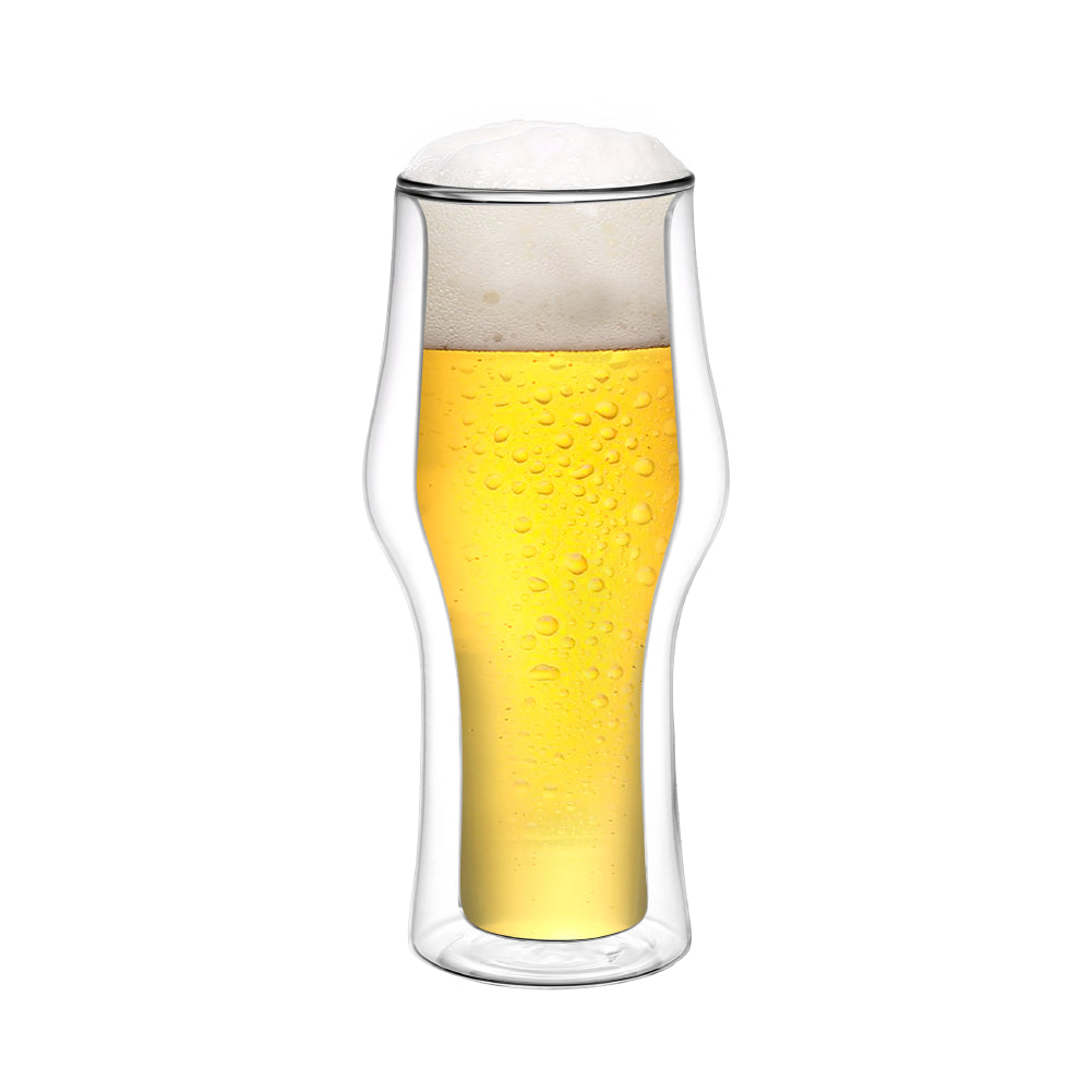 Vaso Cerveza Double Wall Glass 500 ml Aramoro 2 un