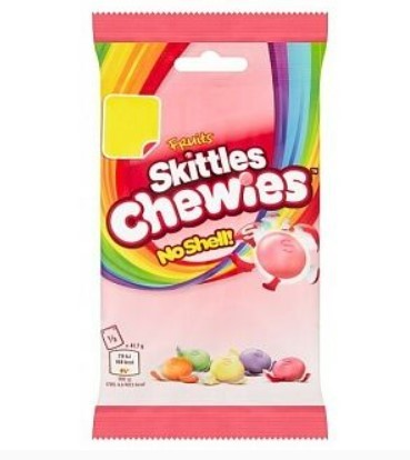 Masticables Chewies Vegan Skittles . 12 un x 125 g