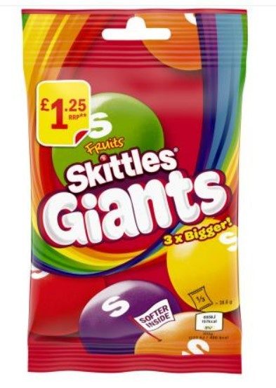 Masticables Giant Skittles 14 un x 116 g