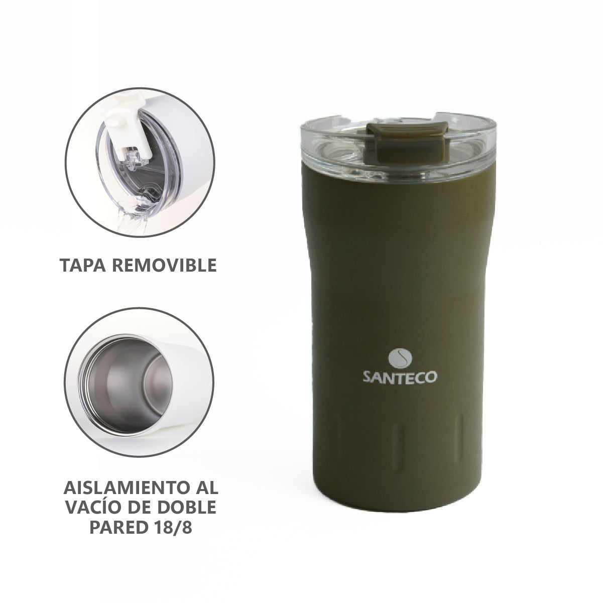 Tumbler KARIBA Bronze Green 350 ml Santeco 1 un