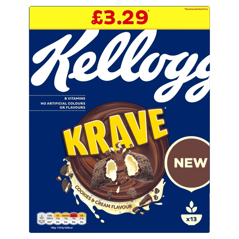 Cereal Krave Cookies and Cream Kellogg's 410 g