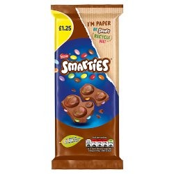 Barra Chocolate Leche Smarties 90 g