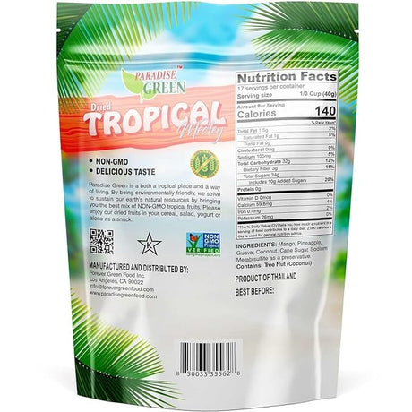 Frutas Tropicales Deshidratadas Paradise Green 680 g