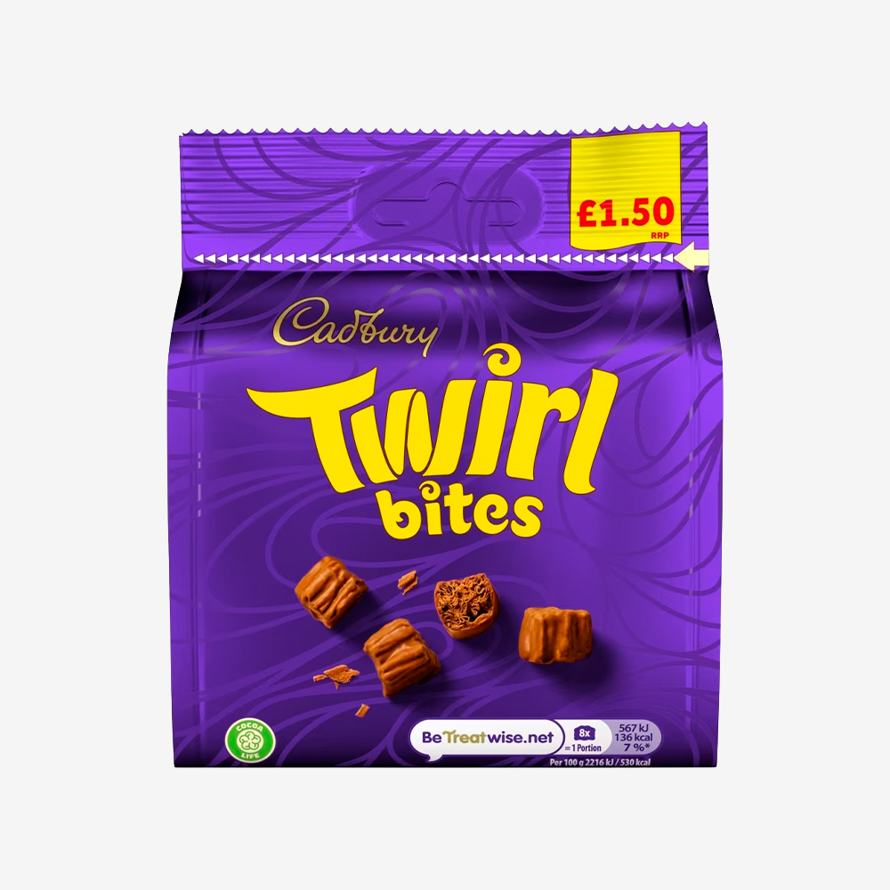 Chocolate Twirl Bites Cadbury 85 g