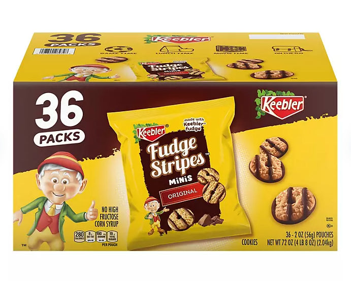 Galletas Mini Fudge Stripes Mini Keebler 36 un x 57 g