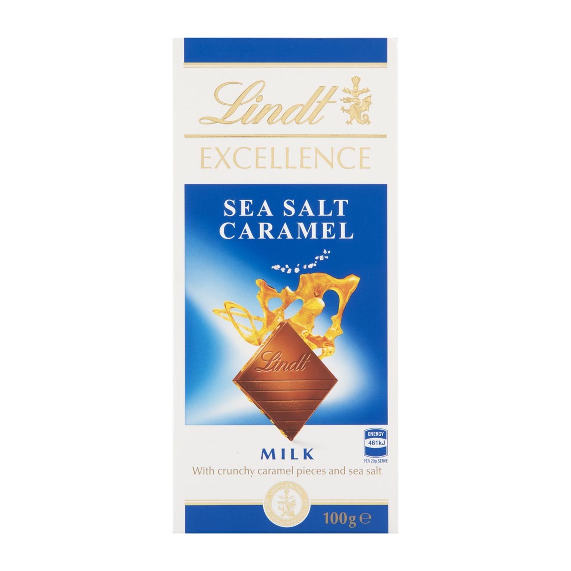 Chocolate Excellence Leche Caramelo y Sal de Mar Lindt 100 g