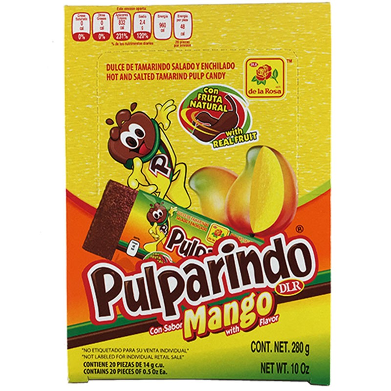 Masticables Pulparindo Mango De la Rosa 20 un x 14 g