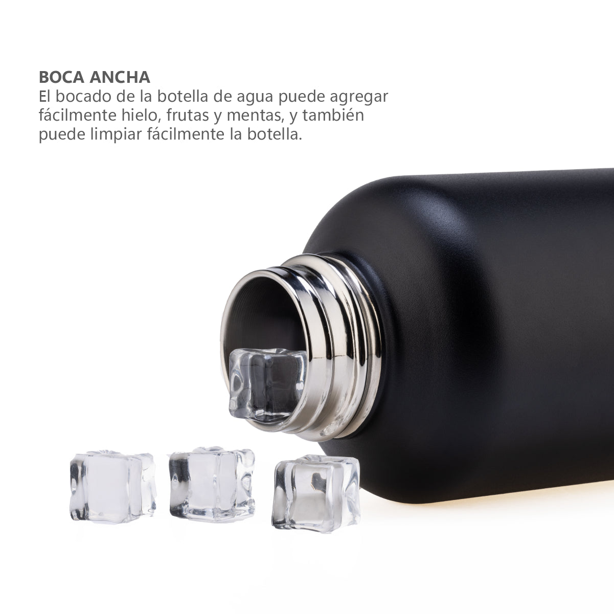 Botella Straw Handle SOLUND Carbon Black 1900 ml Santeco 1 un