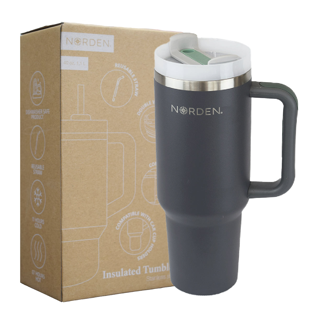 Insulated Tumbler Charcoal 1200 ml Norden 1 un