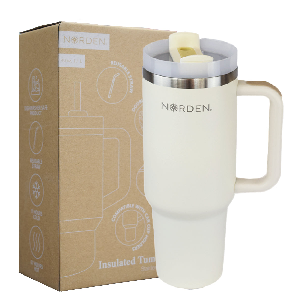 Insulated Tumbler Cream 1200 ml Norden 1 un