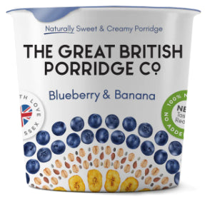 Avena Instantánea Arándanos Plátano Pocillo The Great British Porridge Co 60 g