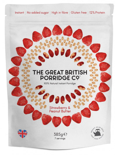 Avena 8F Instantánea Frutilla Mantequilla Maní The Great British Porridge Co 385 g