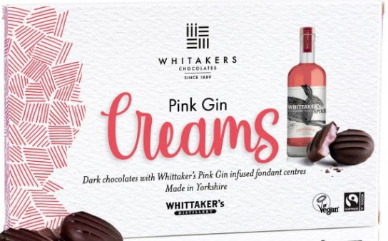 Bombones Chocolate Negro Crema Pink Gin Whitakers 150 g